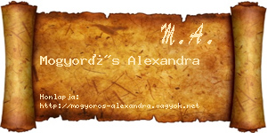 Mogyorós Alexandra névjegykártya